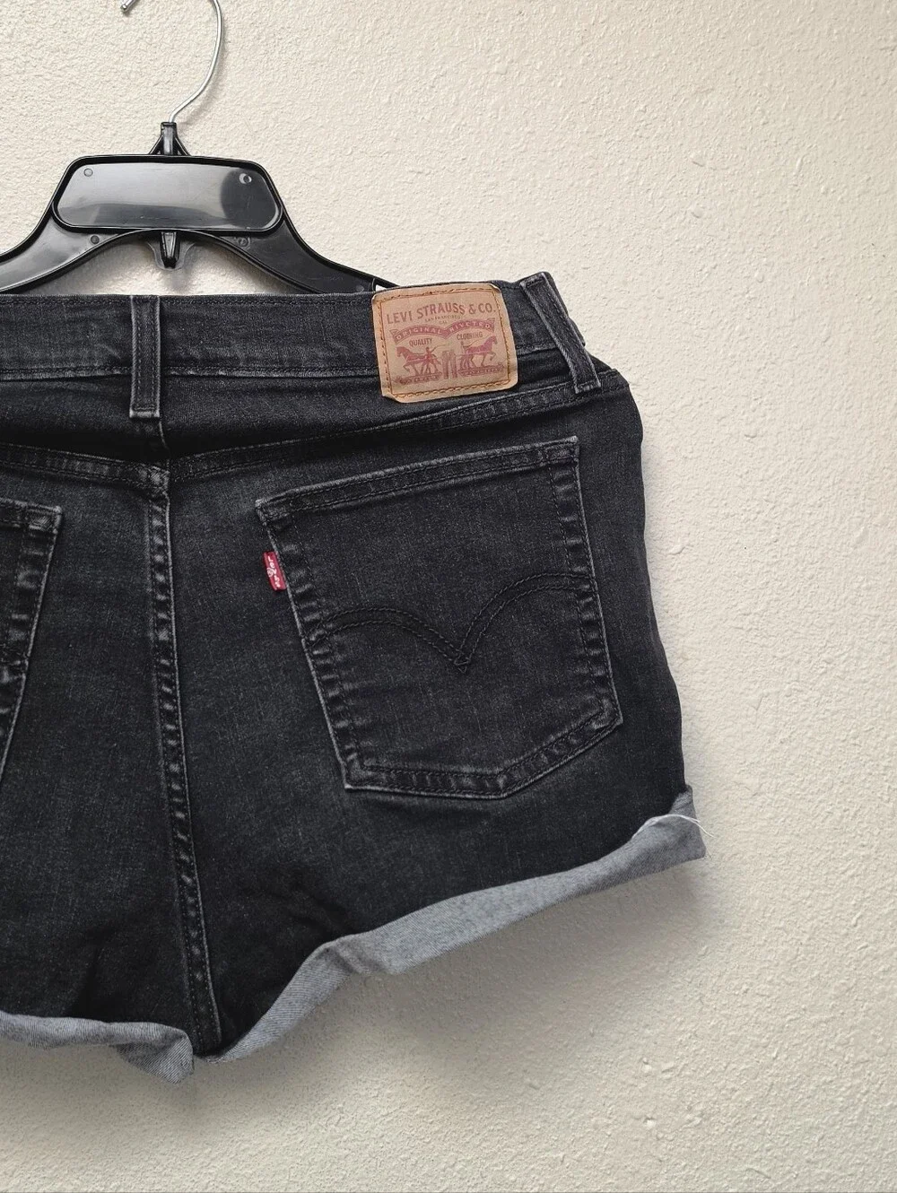 Levi's Women's Black  Denim Shorts